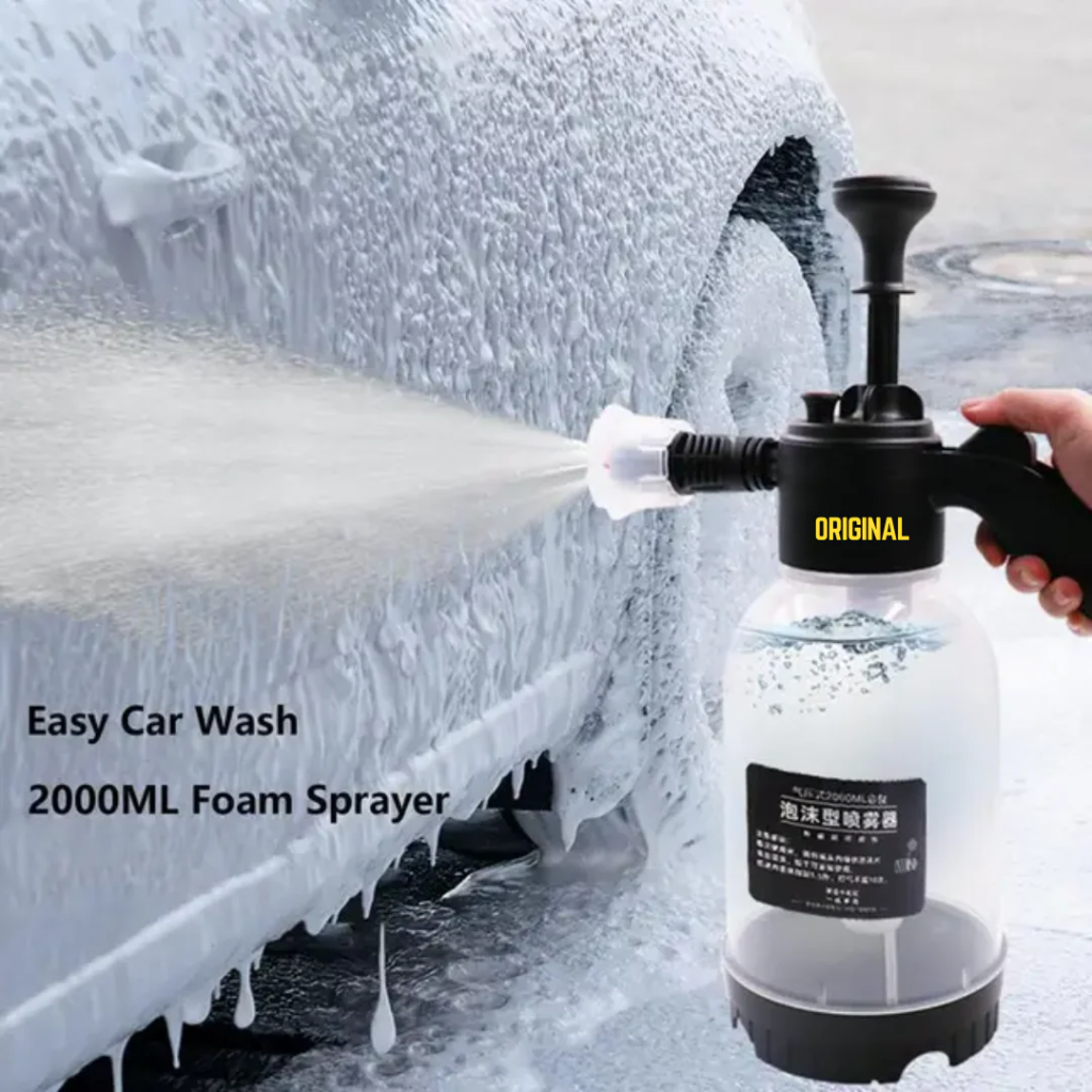 فوم پاش دستی چندمنظوره 2 لیتری سورین بو مدل Surainbow Multifunctional Hand Pump Sprayer 2L با 2 عدد نازل اسپری با کیفیت بالا یکی برای ایجاد فوم برفی کارواش و دیگری برای اسپری آب به منظور آبیاری گل ها و گیاهان طراحی شده است
