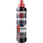 پولیش زبر 250 میلی لیتری 1000 منزرنا مدل Menzerna Heavy Cut 1000-250ml یک ترکیب لایه بردار قدرتمند است که برای از بین بردن خراش از روی انواع رنگ ها شامل خودروهای تازه رنگ شاده و خودروهای با رنگ قدیمی تر تأیید شده است.