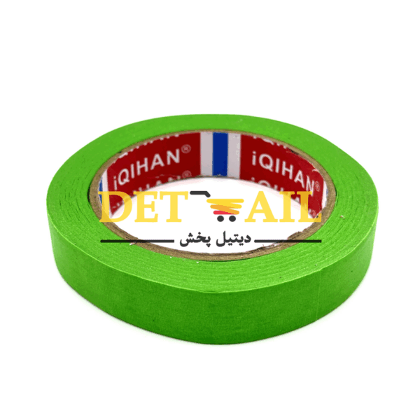 نوار چسب كاغذی مخصوص ماسكه خودرو سبز  با عرض 1/8 میلی متر و طول 50 متر در نقاشی و پولیش خودرو مورد استفاده قرار می گیرد