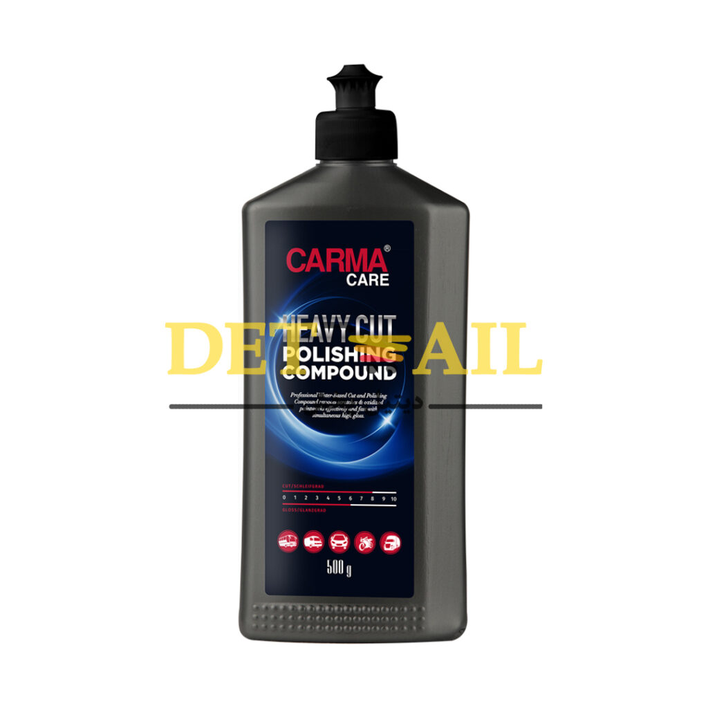 پولیش زبر حرفه ای کارما کر با قابلیت پرداخت و لایه برداری بالا می تواند به سرعت و به راحتی نواقص رنگ بدنه خودرو ، قسمت های اکسیدشده