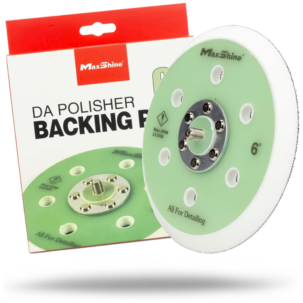 بکینگ پد ۱۵ دوال اکشن مکس شاین با طراحی سبک و مقاوم، مناسب دستگاه‌های DA و اتصال پایدار پدهای پولیش. مناسب دیتیلینگ حرفه‌ای و قابل خرید از detailpakhsh.