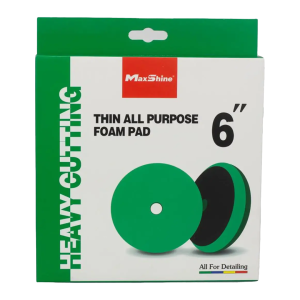 پد پولیش بسیار زبر 150 میلی‌متری مکس‌شاین مناسب حذف خط‌وخش‌های عمیق، مرحله اول پولیش، ساختار مقاوم و طراحی Thin برای کنترل بهتر. مناسب دیتیلرهای حرفه‌ای.