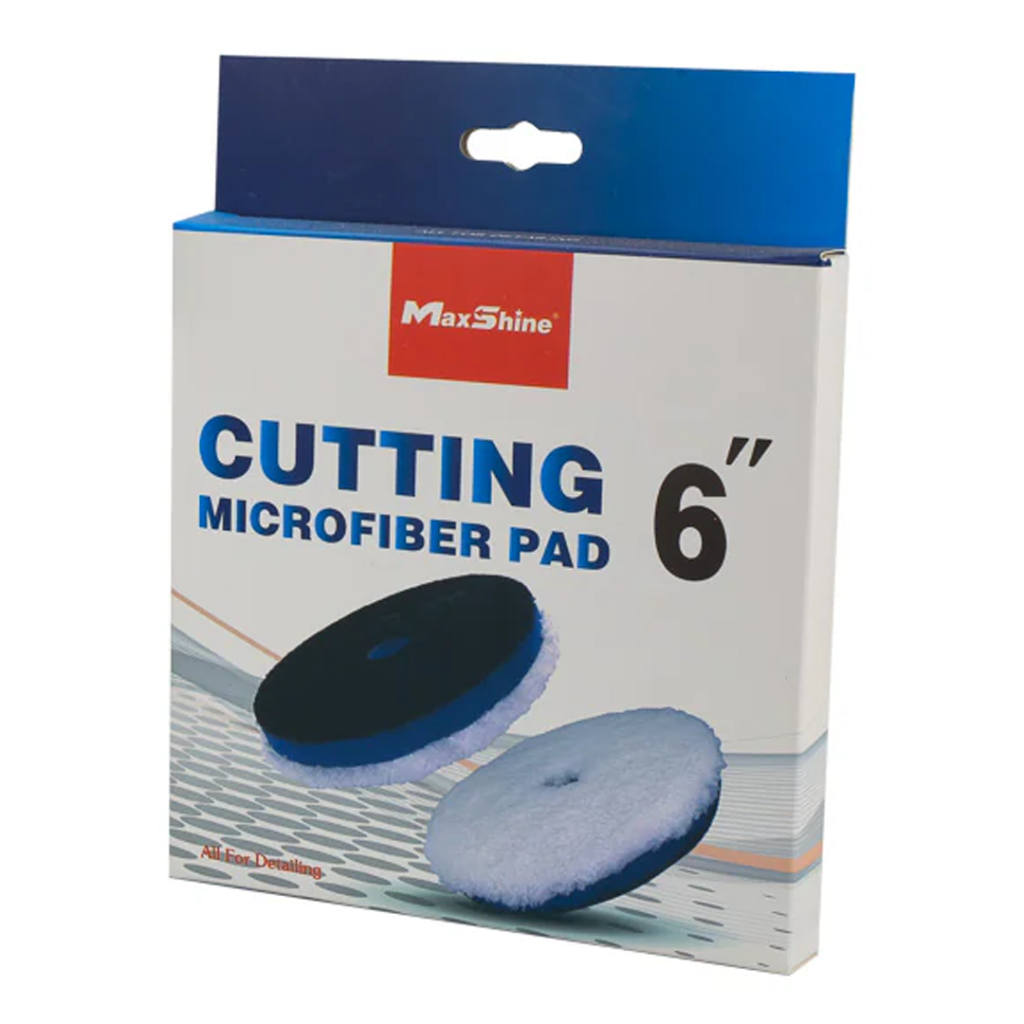 پد میکروفایبر کاتینگ مکس شاین 150 با قدرت برش بالا، مناسب حذف خط و خش و اکسیداسیون بدنه خودرو. انتخابی حرفه‌ای برای دیتیلرها با کیفیت ساخت عالی و عملکرد دقیق.