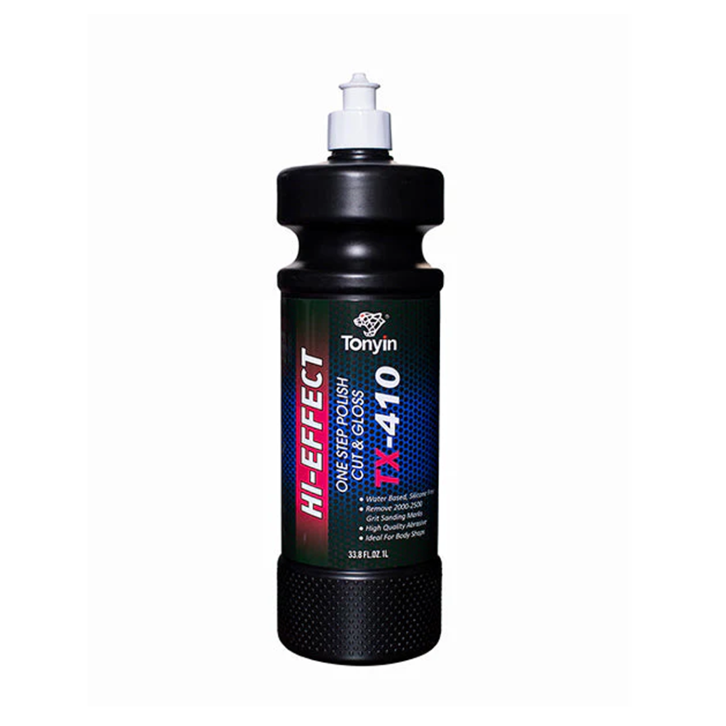 پولیش تک مرحله تونین TX-410 انتخاب مناسبی برای رفع خط و خش و ایجاد براقیت در یک مرحله است؛ محصولی که کار را سریع‌تر و نتیجه را باکیفیت‌تر می‌کند.