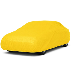کاور انتظار خودرو زرد سایز L، راهکاری سریع برای محافظت بدنه خودرو در توقف‌های موقت.