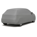 چادر کاور انتظار خودرو طوسی سایز XL مخصوص خودروهای شاسی‌بلند، نصب آسان، پوشش کامل بدنه و محافظت مؤثر در زمان توقف و انتظار.